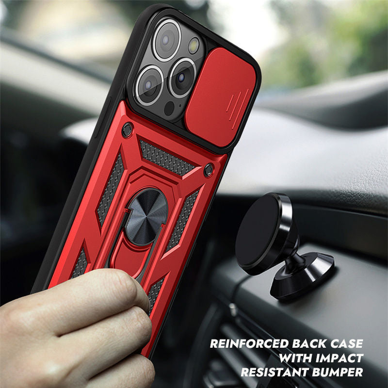 New Push Window Ring Bracket Mobile Phone Case