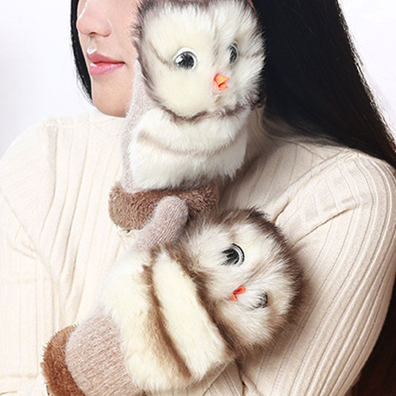 Knitted Warmth Plush Pet Gloves