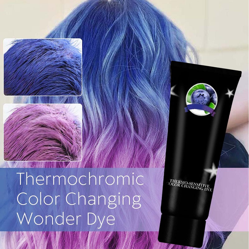 Thermochromic hair dye