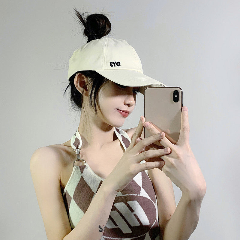 Tie-in Ponytail Baseball Cap