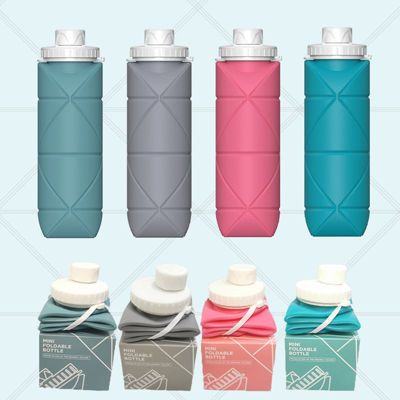 Collapsible Silicone Water Bottle, for Sports, Camping, Travelling