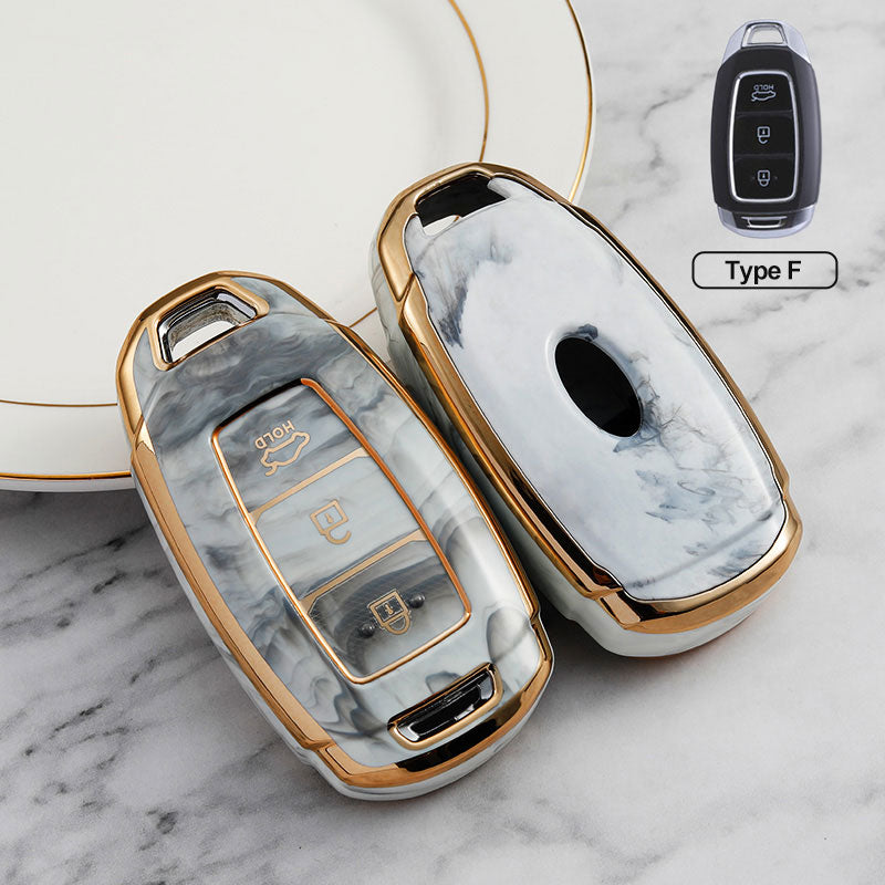 For Hyundai-Car Rhinestone Keychain Key Case