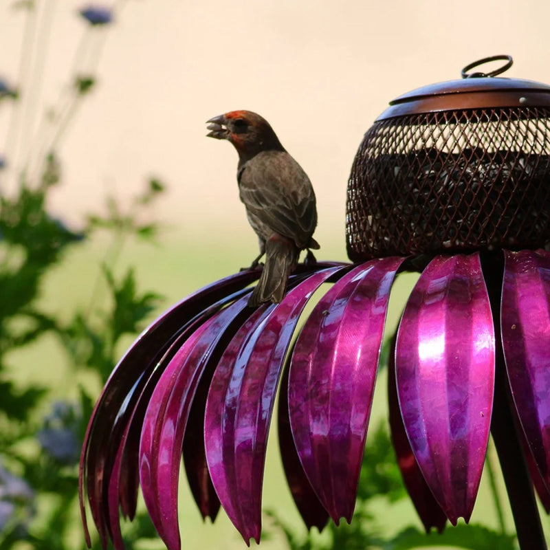 Outdoor Cone Flower Bird Feeder