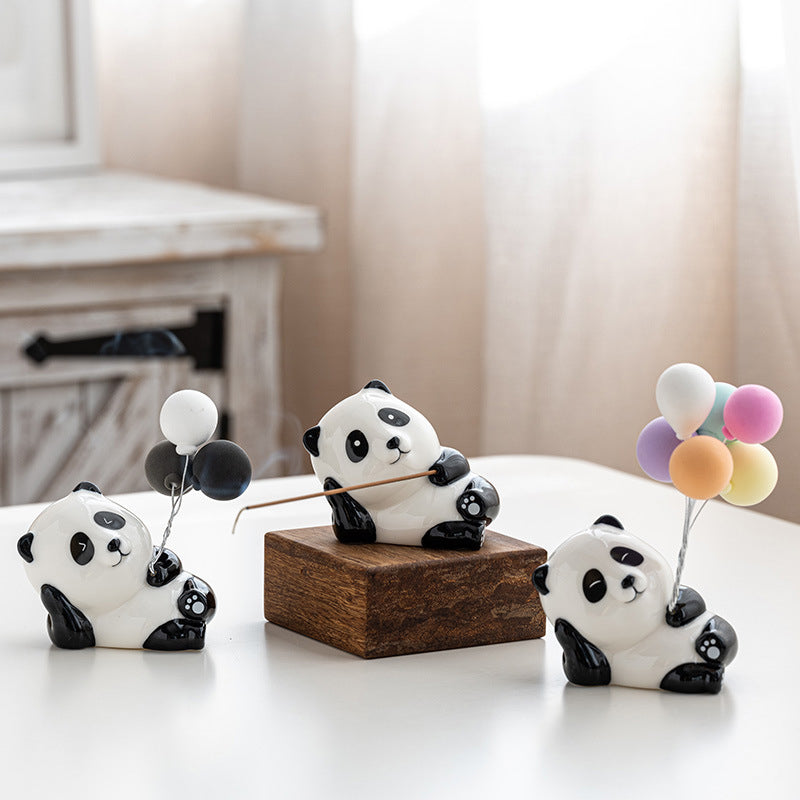 Ceramic Panda Dundun Incense Insert