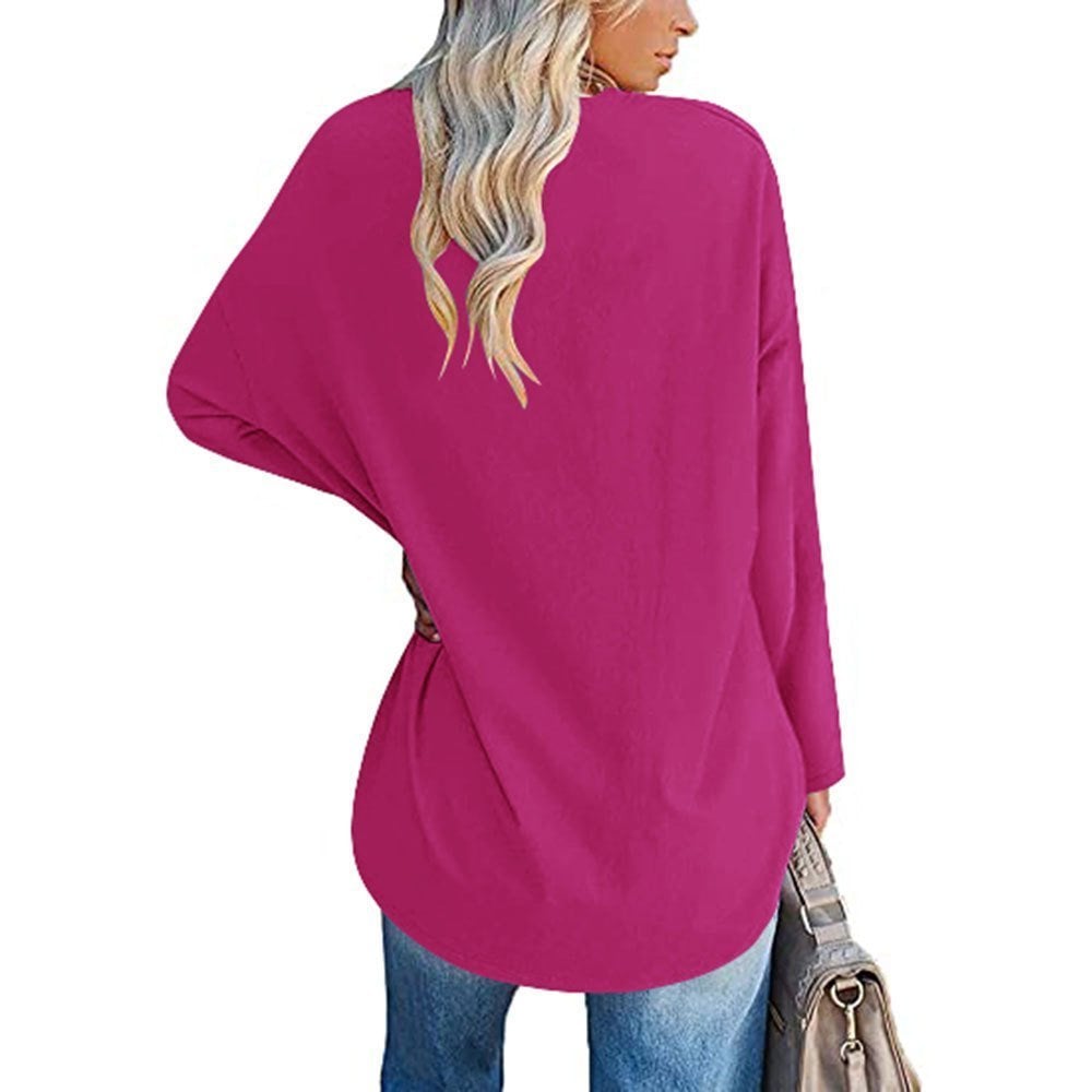 🔥Women'S Loose Long Sleeve Fashion V-Neck Knit Top🔥