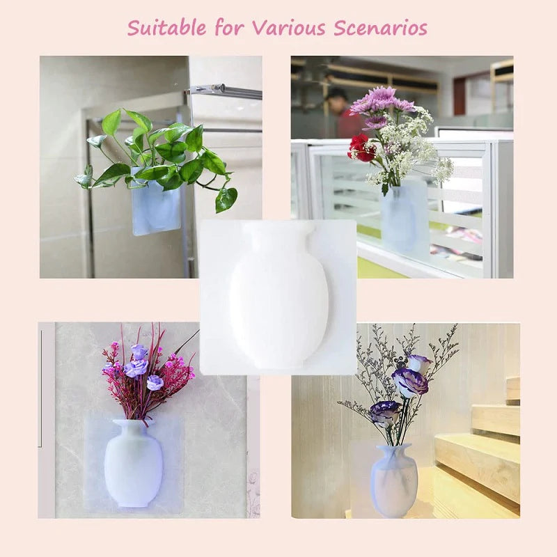 🌹Silicone Reusable Wall-Mounted Vase