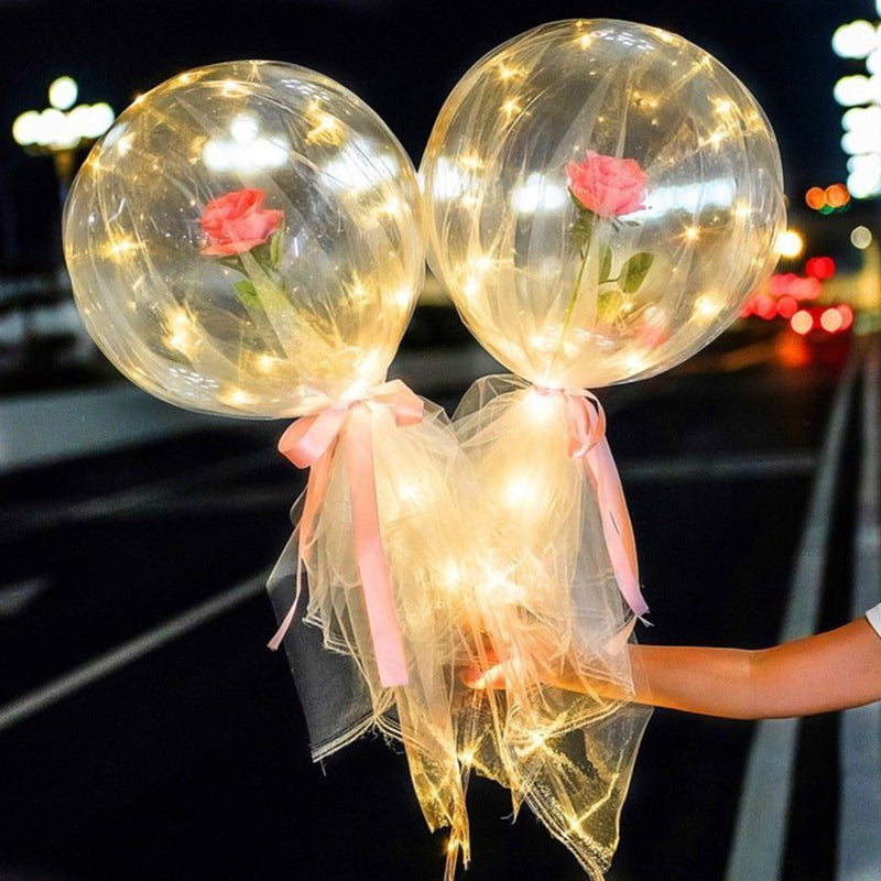 LED Luminous Balloon Rose Bouquet