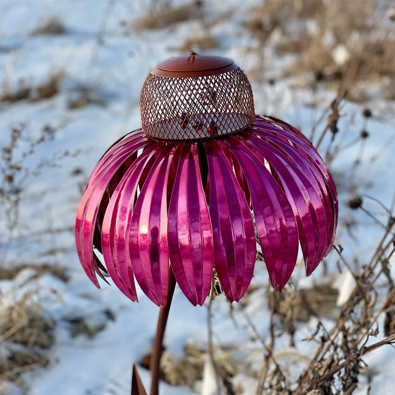 Outdoor Cone Flower Bird Feeder