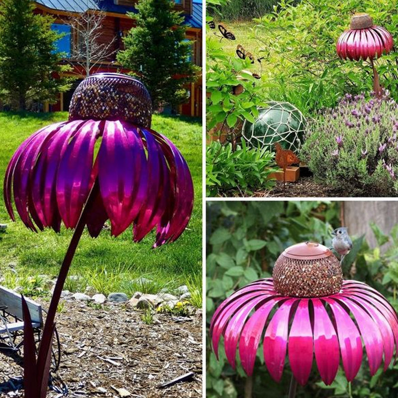 Outdoor Cone Flower Bird Feeder