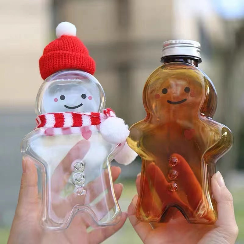 Gingerbread Man Juice Drink Creative Bottle