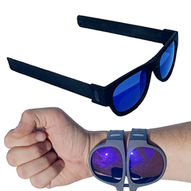 Folding Sunglasses with Slap Bracelet