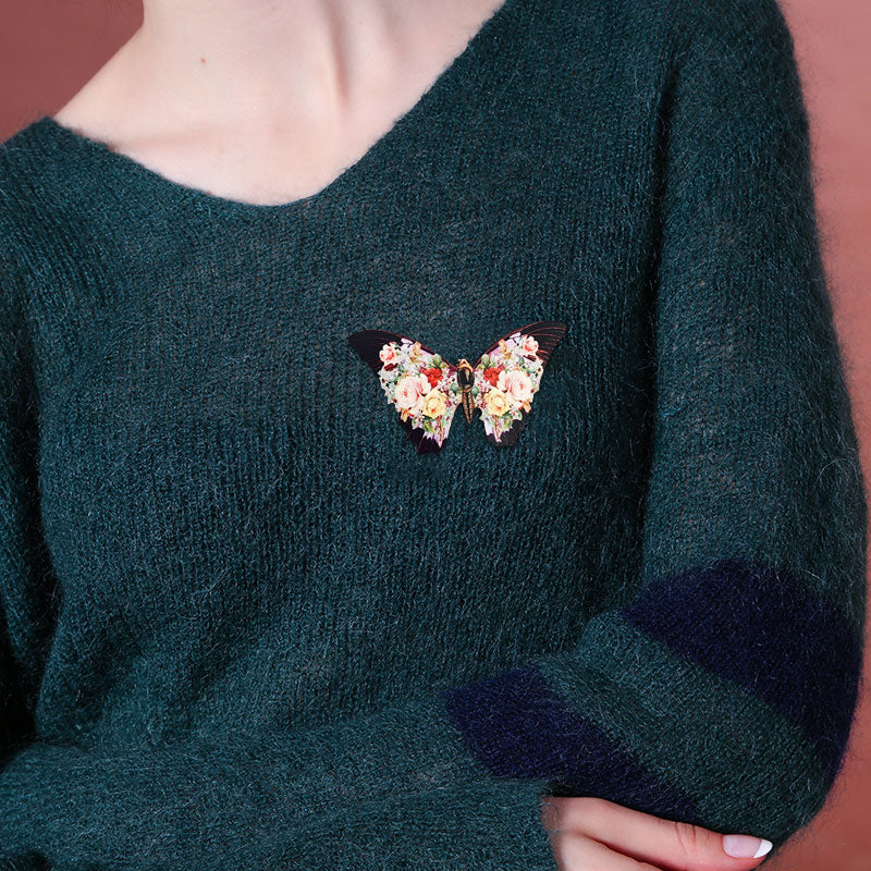 🦋Wooden Butterfly Brooch