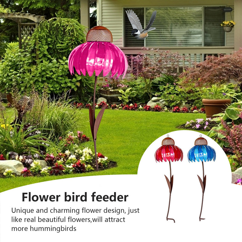 Outdoor Cone Flower Bird Feeder