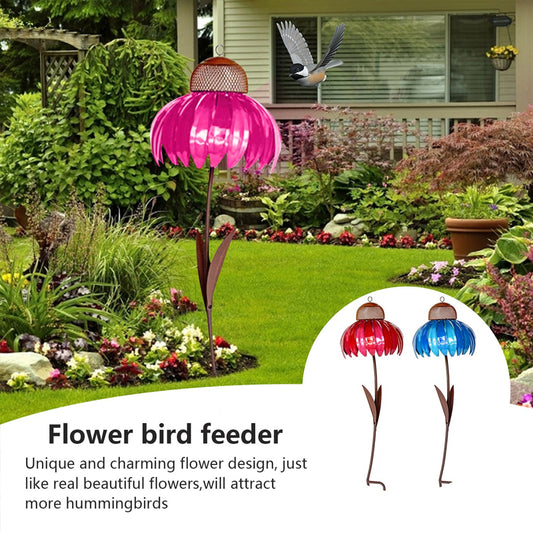 Outdoor Cone Flower Bird Feeder