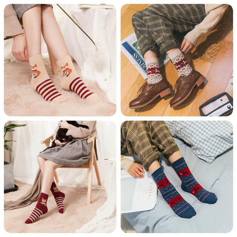 Christmas Autumn Winter Thickened Warm Wool Socks