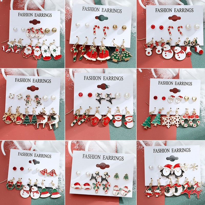 Christmas Stud Earrings Set