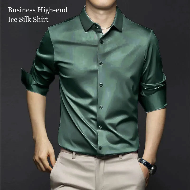 Business High-end Ice Silk Shirt