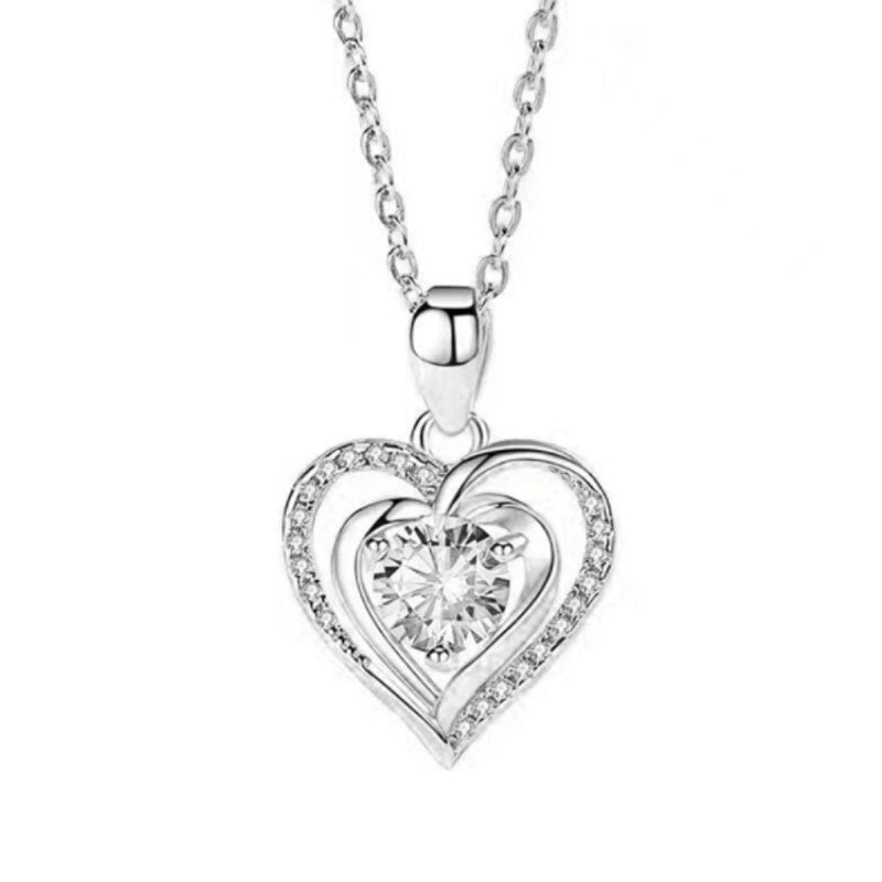 Heart Pendant Clavicle Chain Necklace