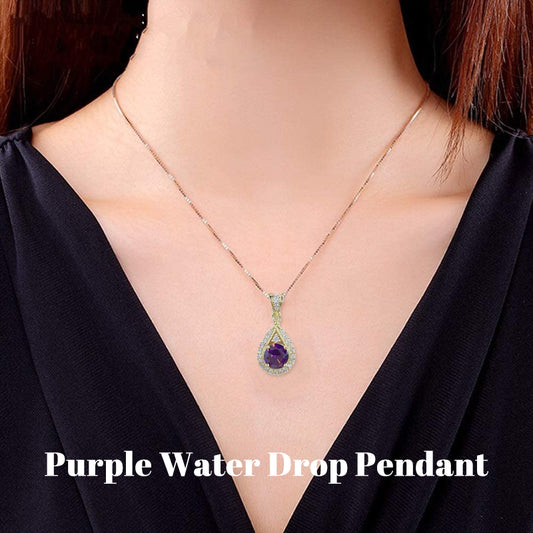 Purple Water Drop Pendant