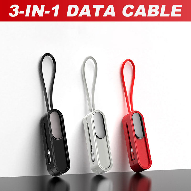 Magnetic Absorption 3-In-1 Mobile Phone Data Cable Charging Cable