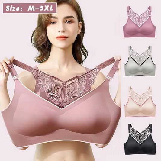 Butterfly Embroidery Wirefree Bra