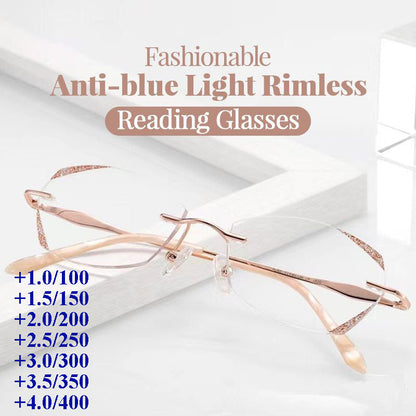 Fashionable Anti-blue Light Rimless Reading Glasses