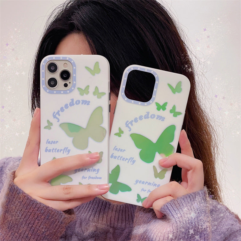 Gradient Laser Butterfly Phone Case