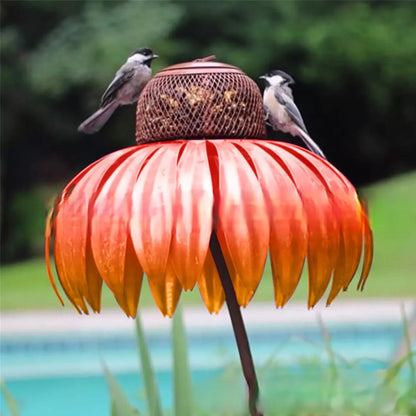 Outdoor Cone Flower Bird Feeder