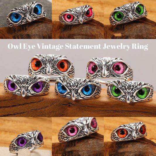 Owl Eye Vintage Statement Jewelry Ring