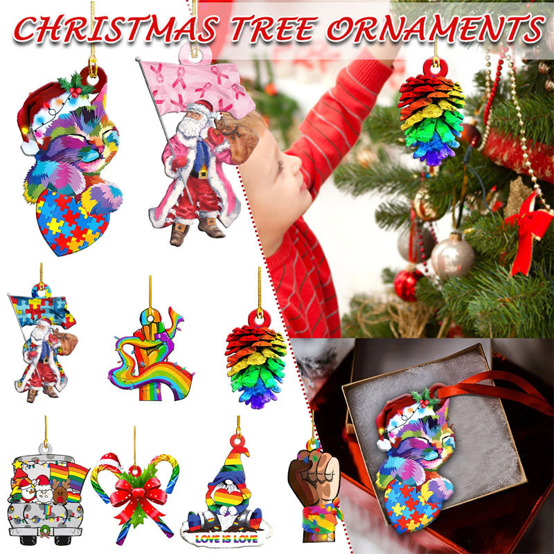 Rainbow Christmas Pendant Ornament