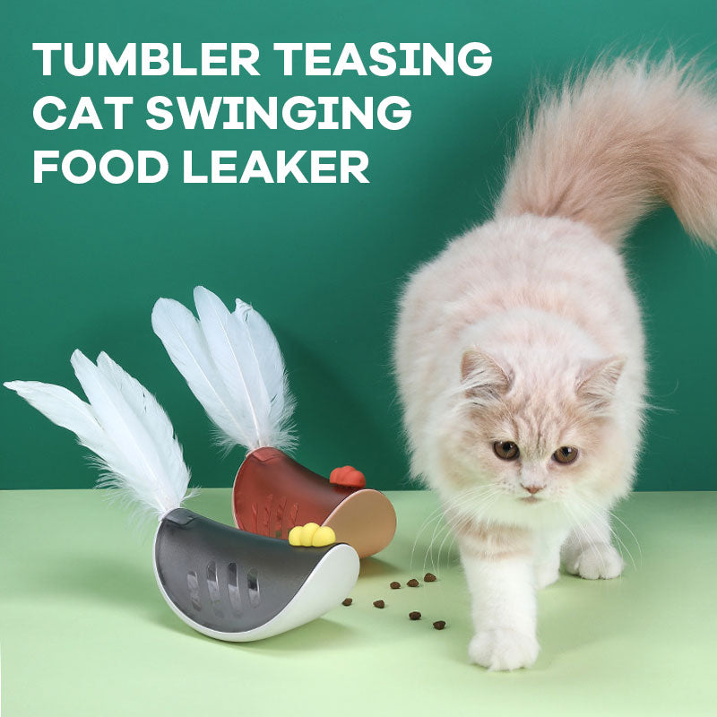 Tumbler Teasing Cat Swinging Food Leaker