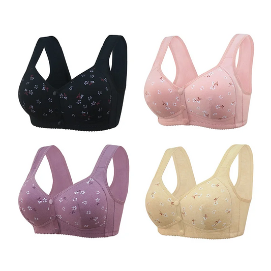 🔥Buy 1 Free 1(2packs)🔥Comfortable & Convenient Front Button Bra- ✨Free Shipping