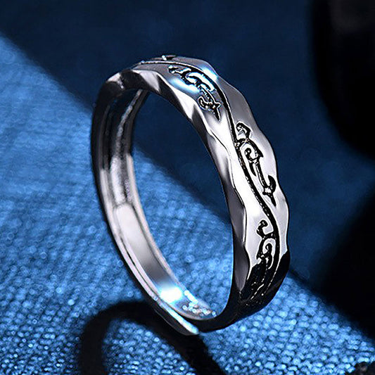 Folbom-Retro Thai Silver Trendy Men's Personalized Ring