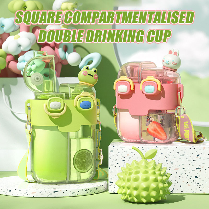 Separate Double Drink Plastic Cup