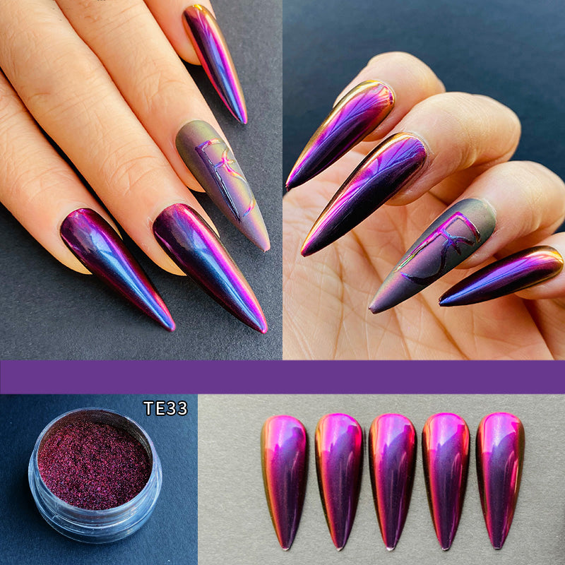 Fuchsia Gradient Nail Art