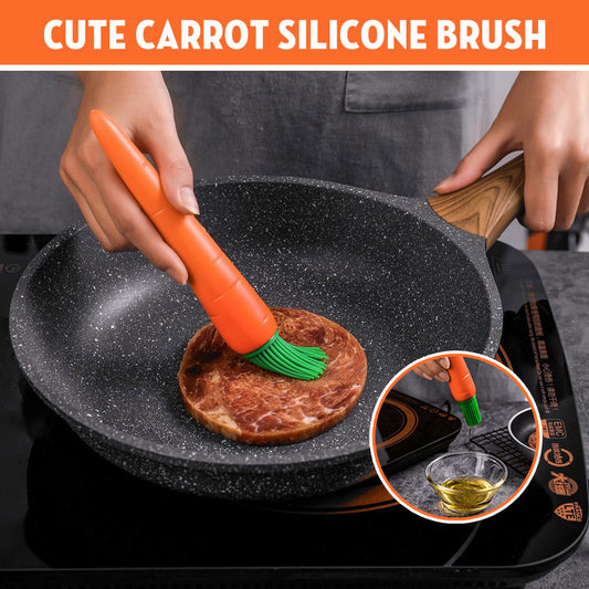 Cute Carrot Silicone Oil Brush