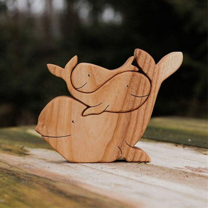 Hand-carved Wooden Animal Decor