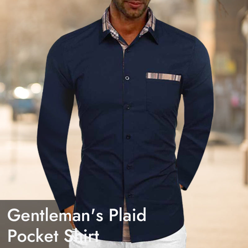 Gentleman's Plaid Pocket Shirt