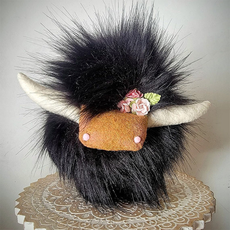 Long Haired Cow Toy Doll Decoration