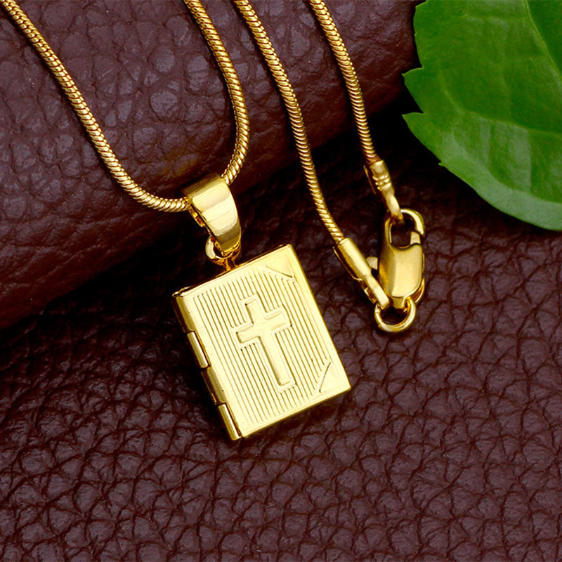 Cross Photo Box Necklace