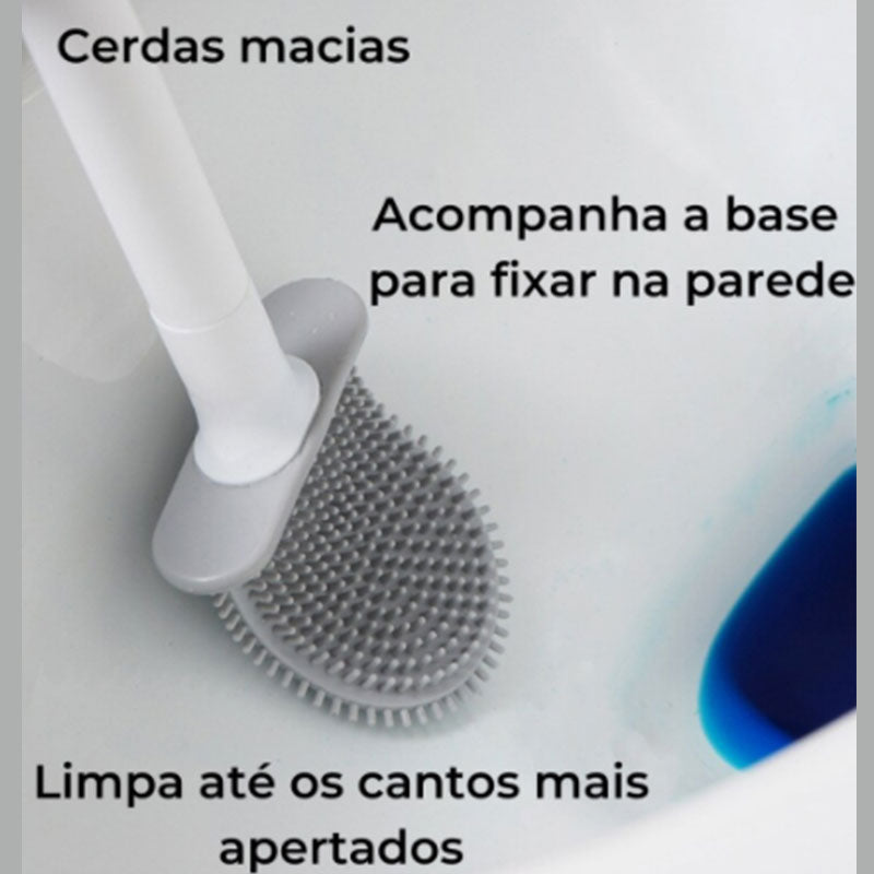 Perforation-free Hydraulic Toilet Brush with Long Handle