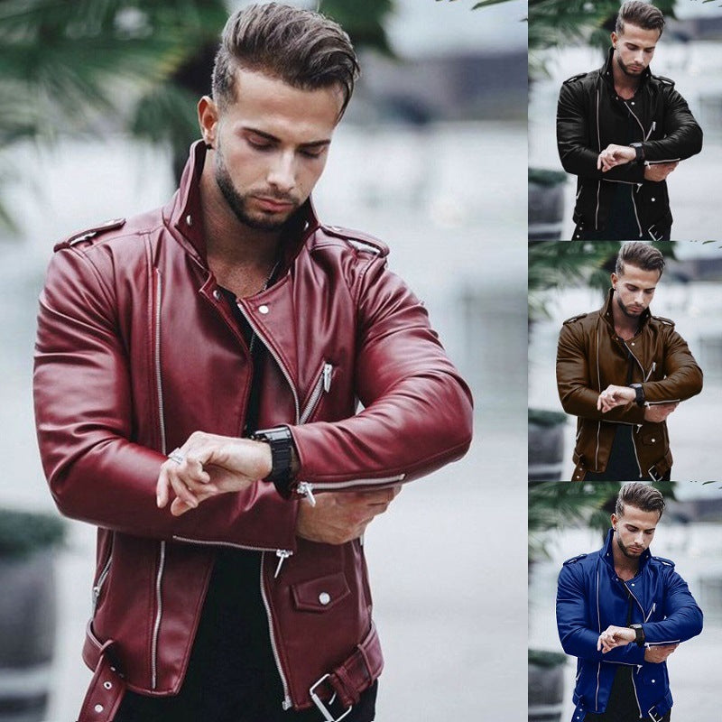 Fashion Slim Leather Jacket