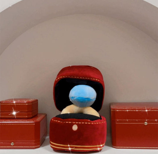 Diamond Ring Plush Ring Box Gift