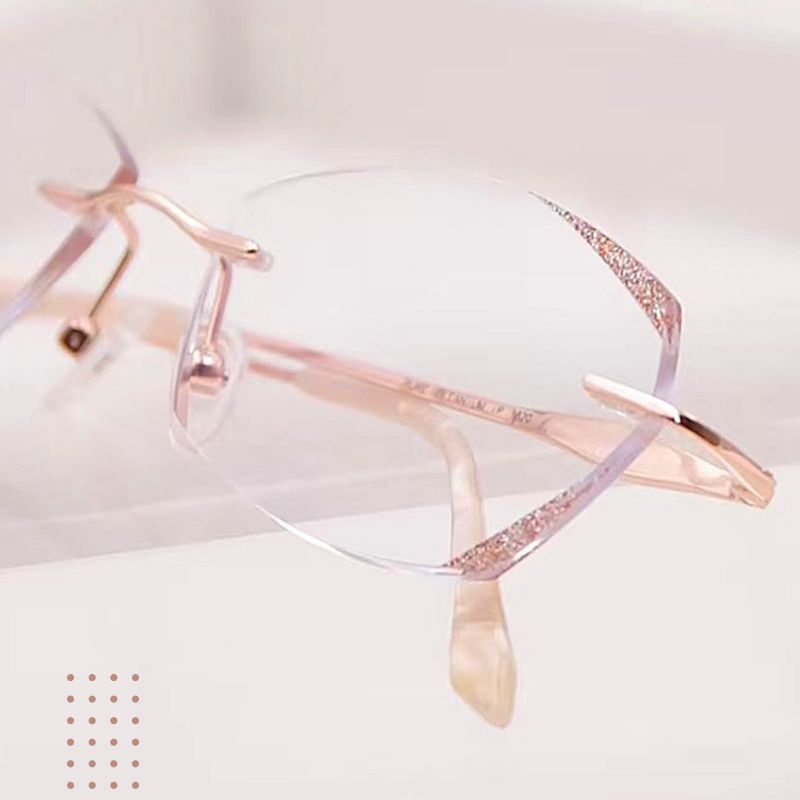 Fashionable Anti-blue Light Rimless Reading Glasses