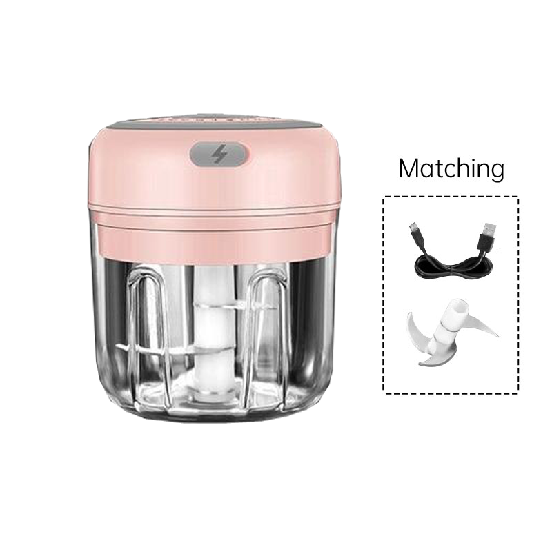 Mini Portable USB Wireless Electric Garlic Chopper, Food Processor, Mincer, Grinder