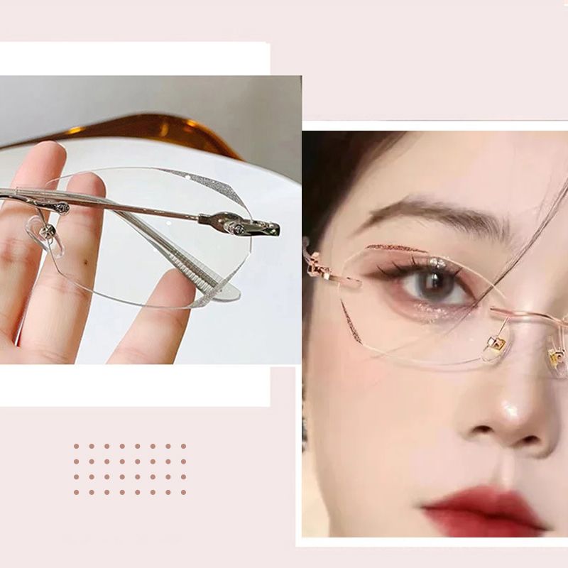 Fashionable Anti-blue Light Rimless Reading Glasses