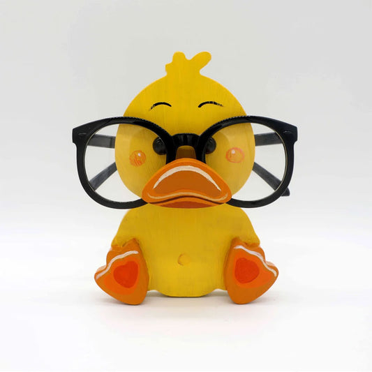 Little Yellow Duck Wooden Glasses Stand