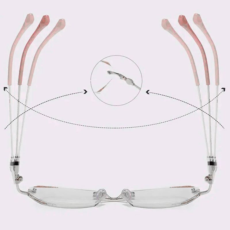 Fashionable Anti-blue Light Rimless Reading Glasses