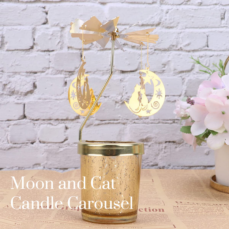 Moon and Cat Candle Carousel