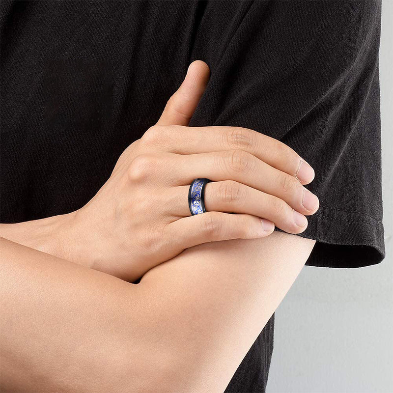 Folbom - Black Inlaid Blue Base Ring